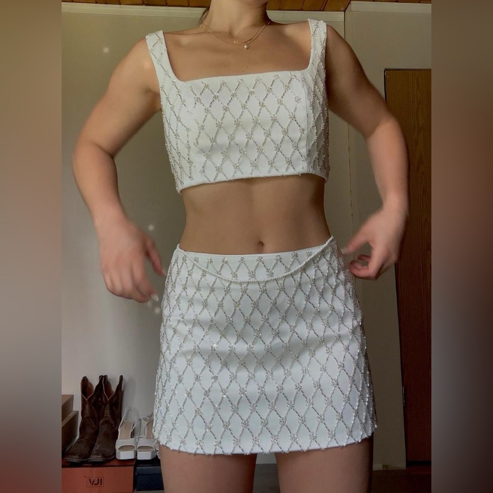 Forever 21 White Beaded Set
